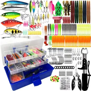 Multi-Function Fishing Set with Soft Bait, Shovel Lure, Artificial Fishing Lure, Hooks, Durable PVC & Stainless Steel, All-Season Use, Saltwater/freshwater, Fishing Accessories, Fishing Tackle