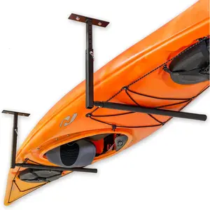 Adjustable Kayak Ceiling Rack - Hi Port 2 Garage Ceiling Kayak Hanger | Adjustable Overhead Kayak Storage for Recreational & Touring Kayaks | Garage Organization