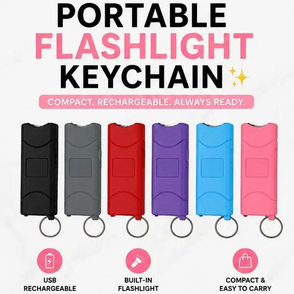 Portable Rechargeable Flashlight Keychain | Compact Everyday Carry | Multiple Colors