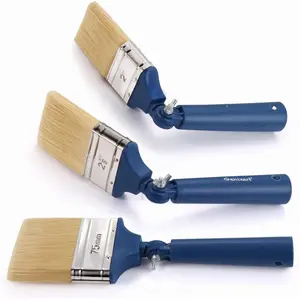 Extendable  Brushes for Walls & Ceiling, Multi Angle Adjustable Masonry  Brush for Fence Stain &  Varnish (3 Pack)