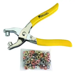 Grommet pliers with 100 grommets