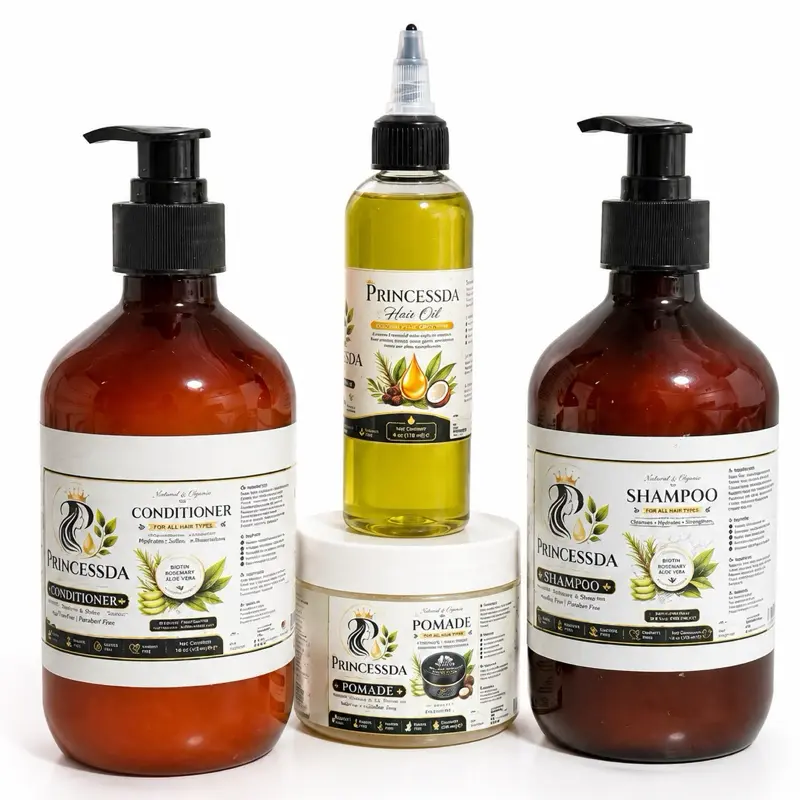 Hair Care Kit – 4-Piece Set shampoo conditioner oil pomade