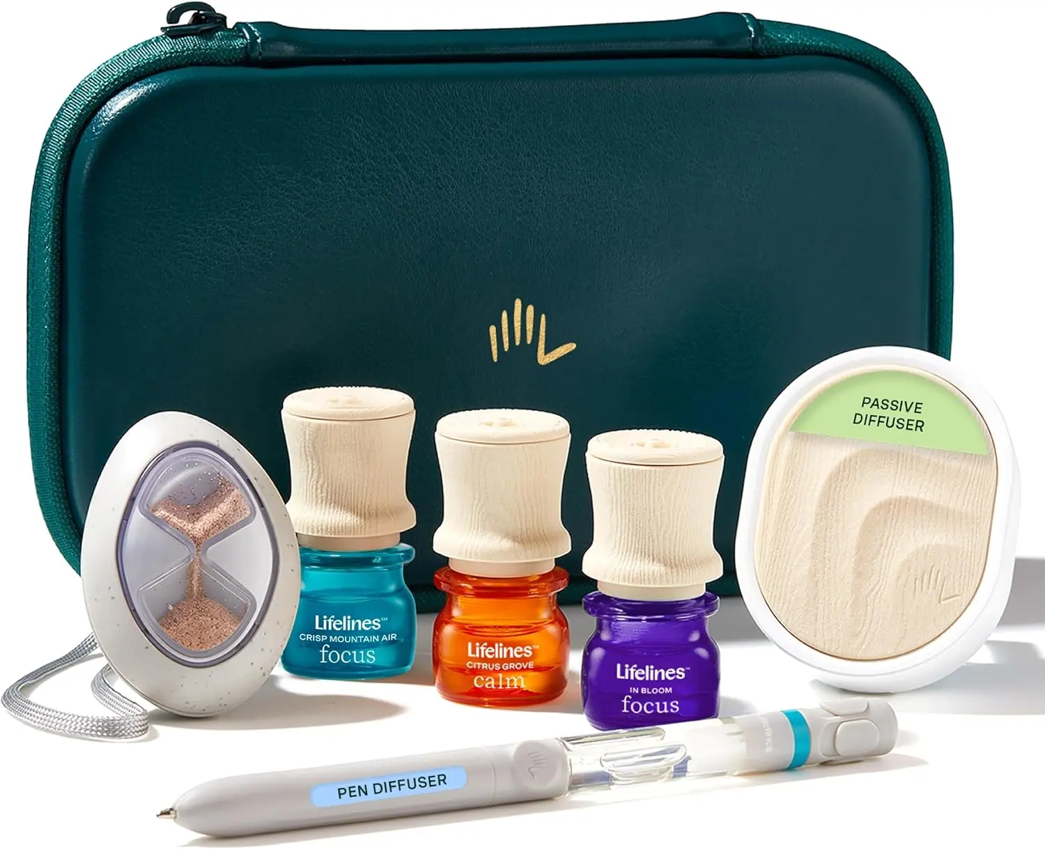 Sensory Essentials Travel Set  Includes Everyday Aromatherapy Diffuser, Fidget Grounding Stone, Pen Diffuser &  Essential Oil Blends  Unique Sensory Gifts for Women & Men