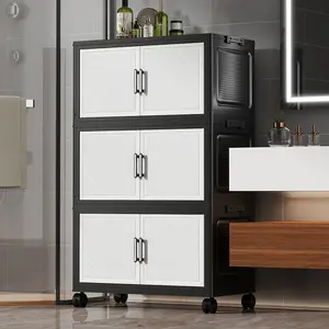 Multi-Layer Storage Cabinet, No Installation Needed, Home Use Baby Children Foldable Wardrobe, Plastic Snack Cabinet, Organizer