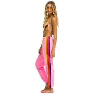 5 STRIPE SWEATPANTS - NEON PINK // YELLOW // PURPLE