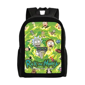 Rick-and-Morty-Backpacks for Girls, Cute School Backpack, Aesthetic Bookbag for Teens, Lightweight Classic Backpack for Travel, Work, Picnic A-10
