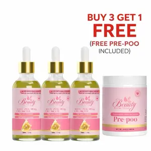 Beauty Essence Natural Hair Growth Oil Trio 3 Pack Anti Hair Loss Fast Growth 100ml Each