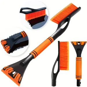 2-in-1 Heavy Duty snow brush and ice scraper, suitable for SUVs, with ergonomic foam handle, windshield ice scraper and snow brush combination