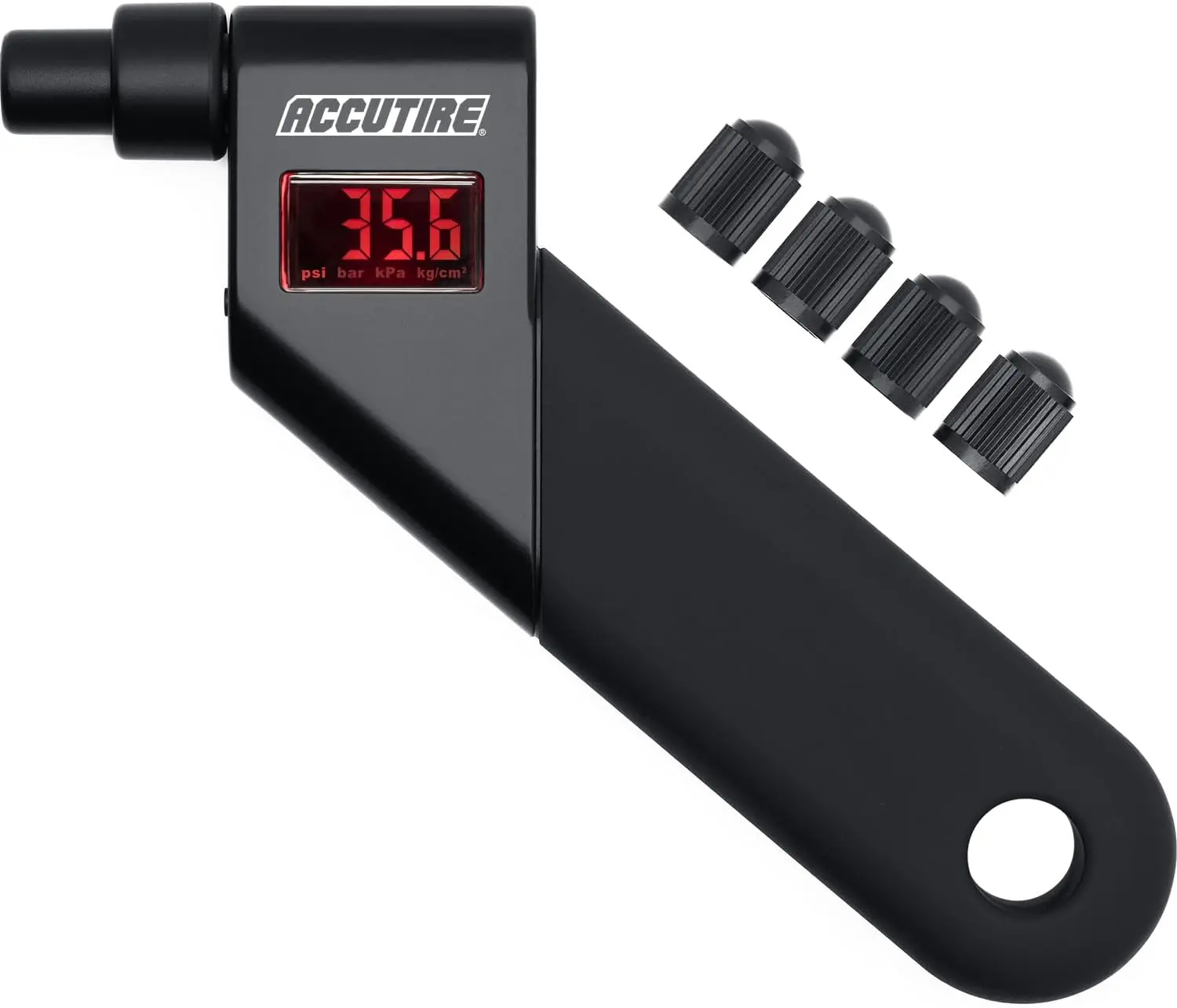 MS-4021B Digital Pressure Gauge with 4 Valve Caps, 5-150psi (psi, bar, kPa, kg/cm2)