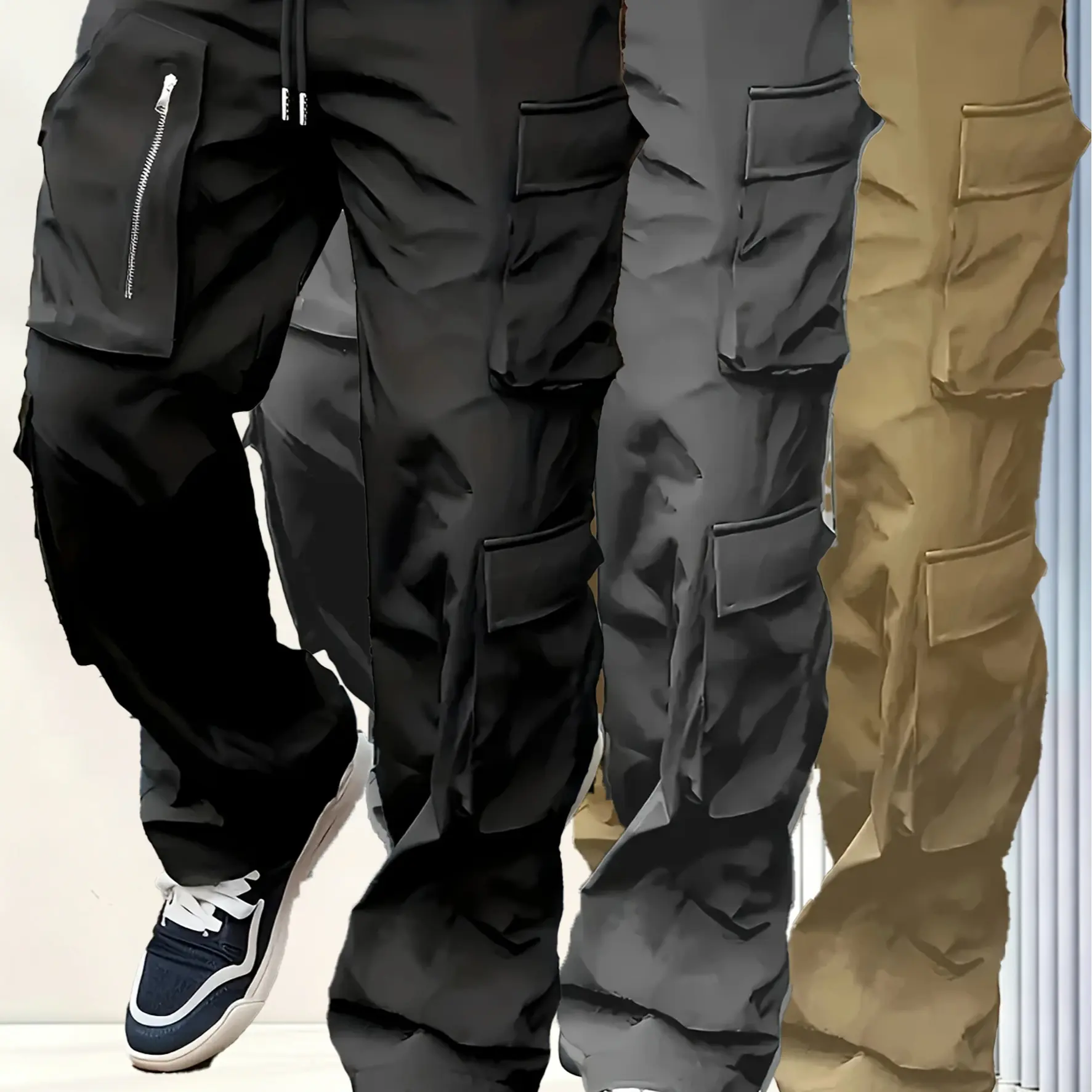 Black + Gray + Khaki