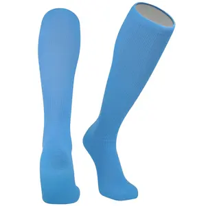 Allsport Knee High Socks - Moisture Wicking Athletic Tube Socks with Arch and Ankle Support (Sky Blue)