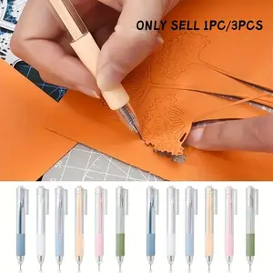 3pcs set/1pc Precision Paper Knife Pen Set, Retractable Blade, Ergonomic Handle, Ideal for Artists, Crafters, DIY Projects, Office, School, Scrapbooking