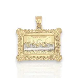 Last Supper Apostles Pendant - 10k Yellow Gold - Size Variation