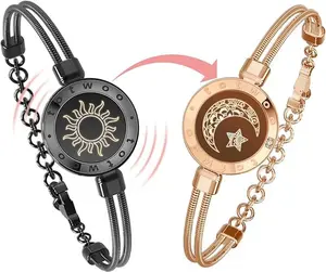 Creative gifts Totwoo Smart Couple Bracelet Flash Vibration Long Distance bracelet Love touch bracelet with Sun & Moon Functional Love Connect Gift For boyfriend Girlfriend Family Daily wear good gifts bracelet couple 2pcs totwoo bracelet shop online