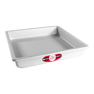 Fat Daddio's PSQ-12122 Anodized Aluminum Square Cake Pan, 12 x 2 Inch