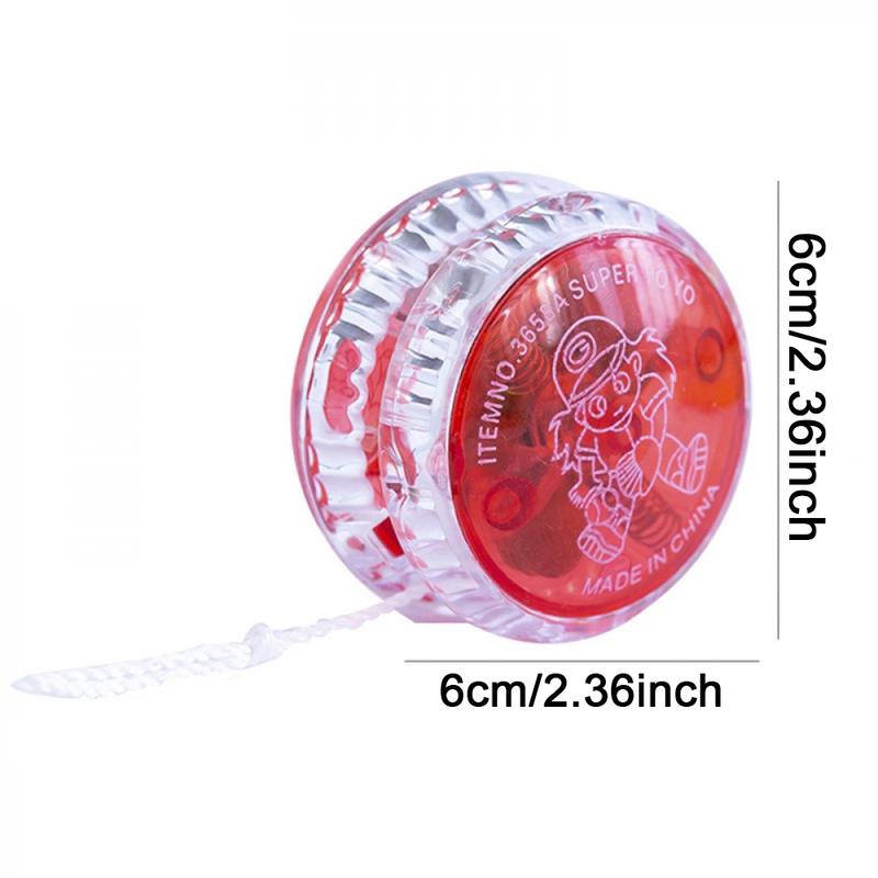 3pcs Glowing Yo-Yo Set, Trick Ball with String, Ideal for Beginners, Boys & Adults, Automatic Bounce Technology, Random Colors & Patterns