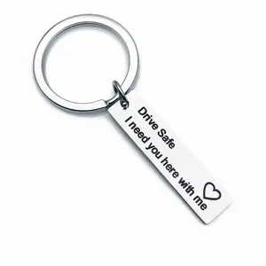 Drive safely stainless steel keychain Drive Safe handsomeI love you, drive safely
