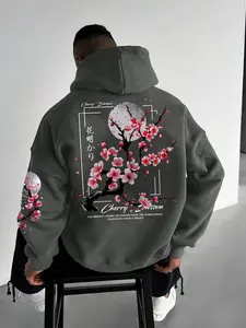 Unisex Comfortable Hooded Sweatshirt, Cherry Blossom Pop Art Print Design, Fashion Set for Fall & Winter Seasons