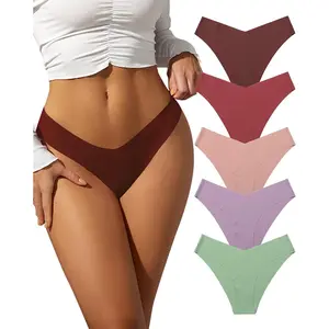 Cheeky Underwear for Women, Womens Underwear Seamless,Soft Bikinis Panties for Young Ladies 5 Pack