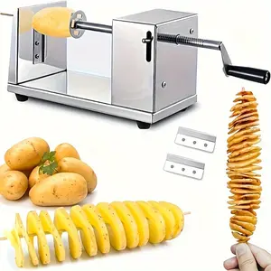 Manual Spiral Potato Cutter 3 in 1 Stainless Steel Twister Slicer for Sweet Potatoes Pumpkins Carrots Cucumbers