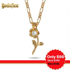 LOVE YOURSELF ICE ROSE - Figaro Chain 5MM - GOD OF ICE & D collection