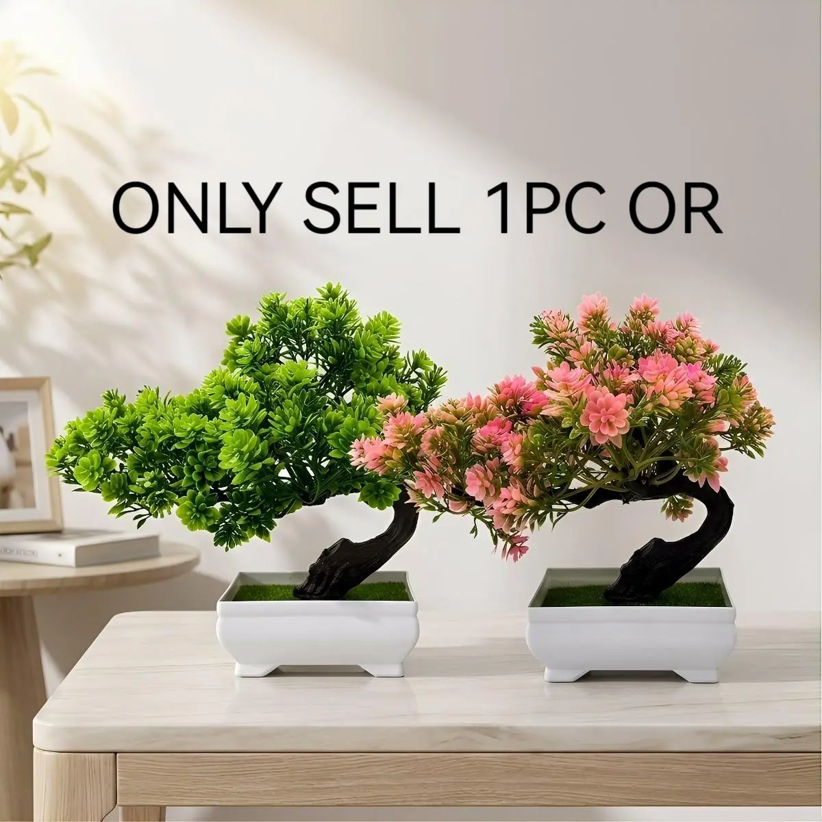 Artificial Bonsai Tree Set, / Fake Potted Plant with Pot, Faux Potted Plant, Artificial Fake Plants, Decorative Fake Plants, Ideal for Desktop, Wall, and Room Decor, Home & Office Decoration