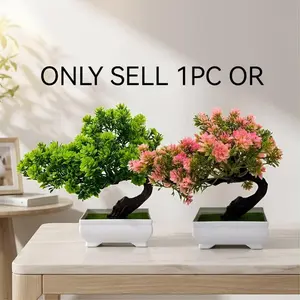 Artificial Bonsai Tree Set, / Fake Potted Plant with Pot, Ideal for Desktop, Wall, and Room Decor, Home & Office Decoration