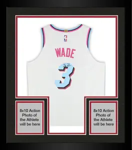 Framed Dwyane Wade Miami Heat Autographed Nike White Miami Vice Authentic Jersey - Fanatics Authentic Certified