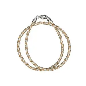 Necklace - Braided Leather, Pearl