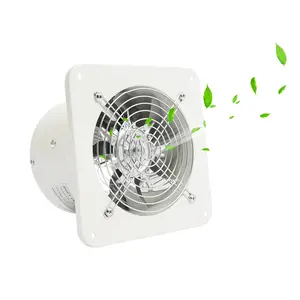 6 Inch Exhaust Fan, Through Wall Extractor Exhaust Wall Mounted or Window Mounted 110V 40W Ventilation Fan for Workshops Basements Warehouses Kitchens Bathrooms White