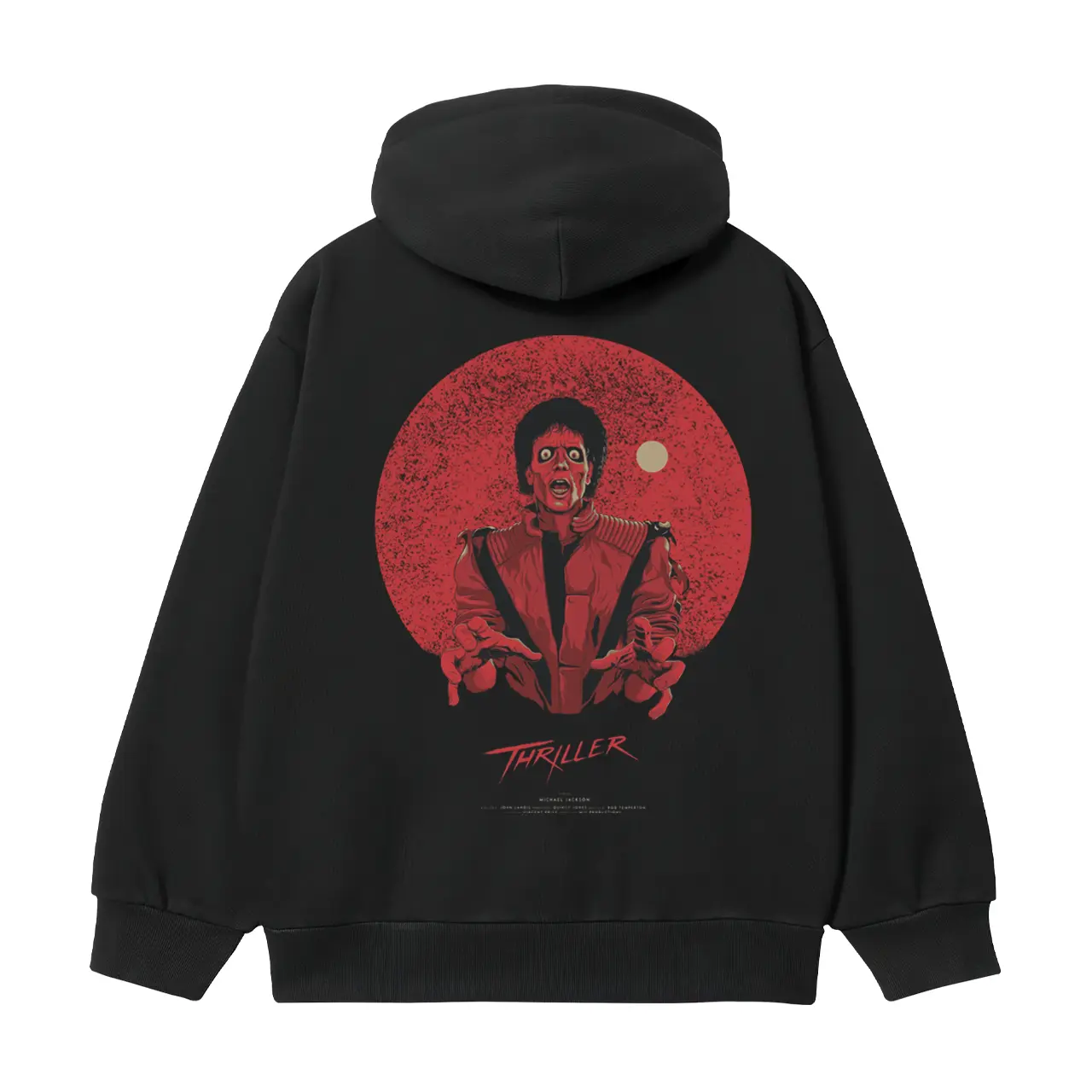 MJ "Thriller" Anime Hoodie Vintage Streetwear Heavyweight 400g Cotton Original Design DTG Print Unisex Sweatshirt