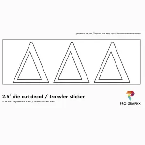 Pro-Graphx Delta Delta Delta Sticker Greek Sorority Decal for Car, Laptop, Windows, Officially Licensed Product, Girls College Group Monogram Design 2.5" Tall - White