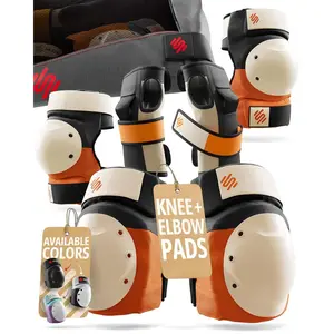 Pads - Skateboard Safety Gear - Shield - Size M/L Orange - Skate & Skateboarding Wrist Guards for Skating Adult with Elbow Pads - Roller Skates, Inline Skates