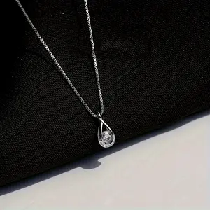 Necklace With A Water Drop Pendant, Collarbone Chain, A Gift For Girls