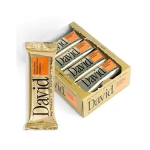 David Bar High Protein Low Sugar Protein Bars 12 Bars Per Box