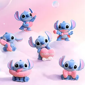 Disney Stitch Warm Pink Series Collectible Figures