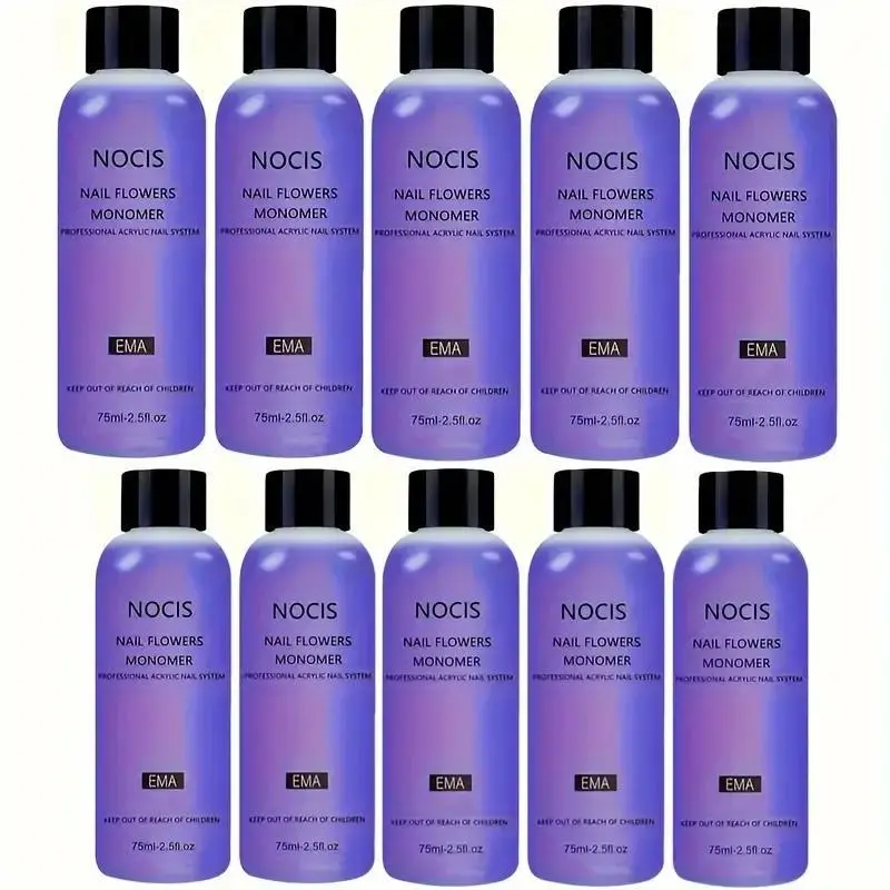 10-Piece Acrylic Monomer Liquid Nail Kit Acrylic Set - Neutral Professional-Grade Unscented Long-Lasting Supplies for Salon Clients & DIY Use