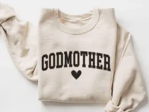 Leopard Godmother Sweatshirt, Godmother Shirt for Baptism, Godmother Gift from Goddaughter, Godmother Proposal, Gift for Godmother