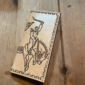 Bucking horse roper wallet