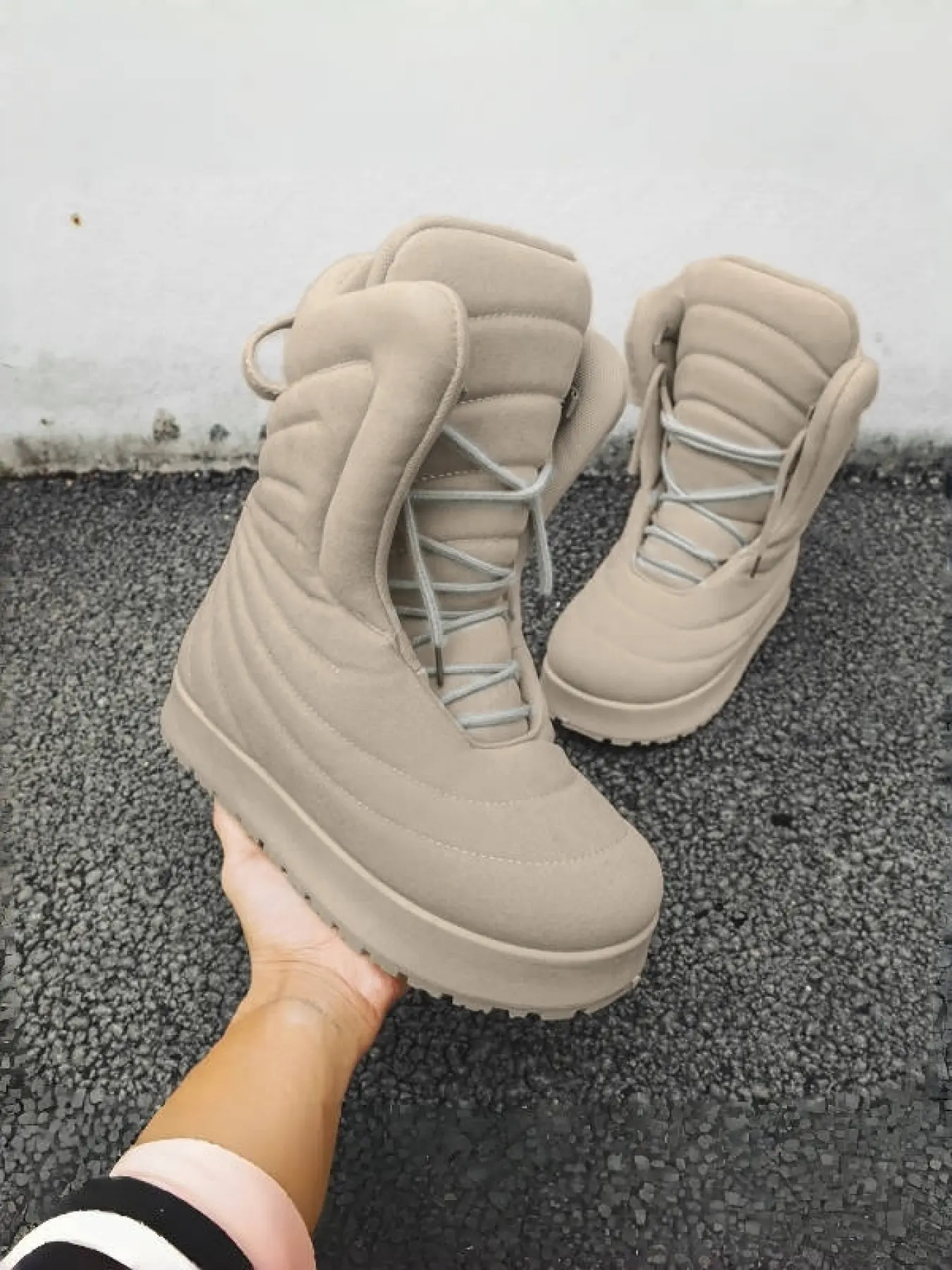 Men's Blue-White Color-Block High-Top Warm Snow Boots, Waterproof Outdoor Footwear, Fall Winter Footwear, Waterproof Upper + Platform Non-Slip Sole + Quilted Warmth, Warm & Cold-Resistant, Ideal for Winter Outdoor Outings & Daily Outfits