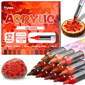 96 Colors Liquid Acrylic Markers, 8 Color Families, 12 Pens Per Box, Gradient Shades, Professional Art Tools, Holiday Gifts, Artist Drawing Pen, Marker Pen Set
