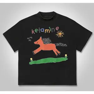 Premium Ketamine Pony Nurse Meme Tee: Men's Graphic Streetwear T-Shirt Cotton Menswear