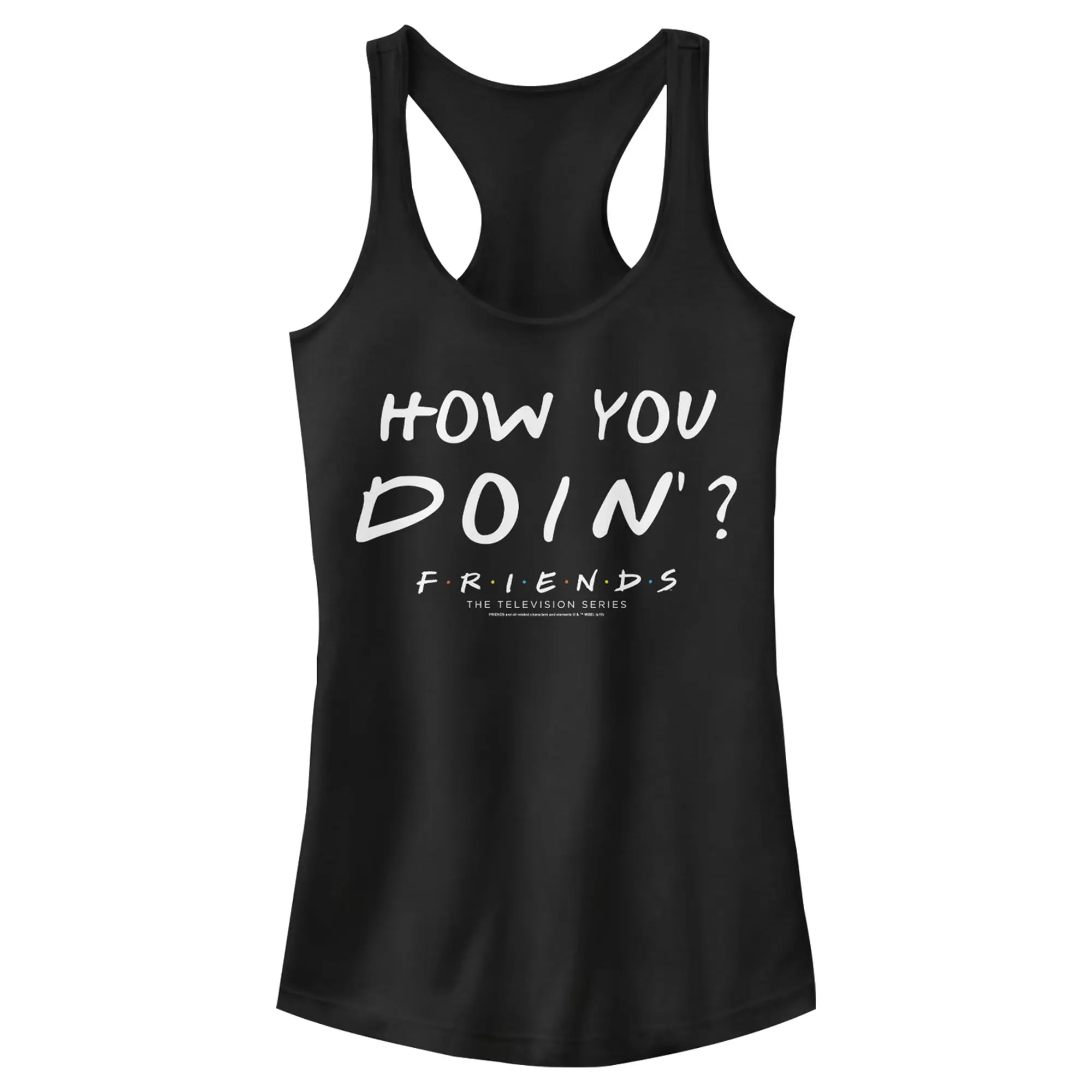 Juniors Womens Friends Joey How You Doin' Racerback Tank Top