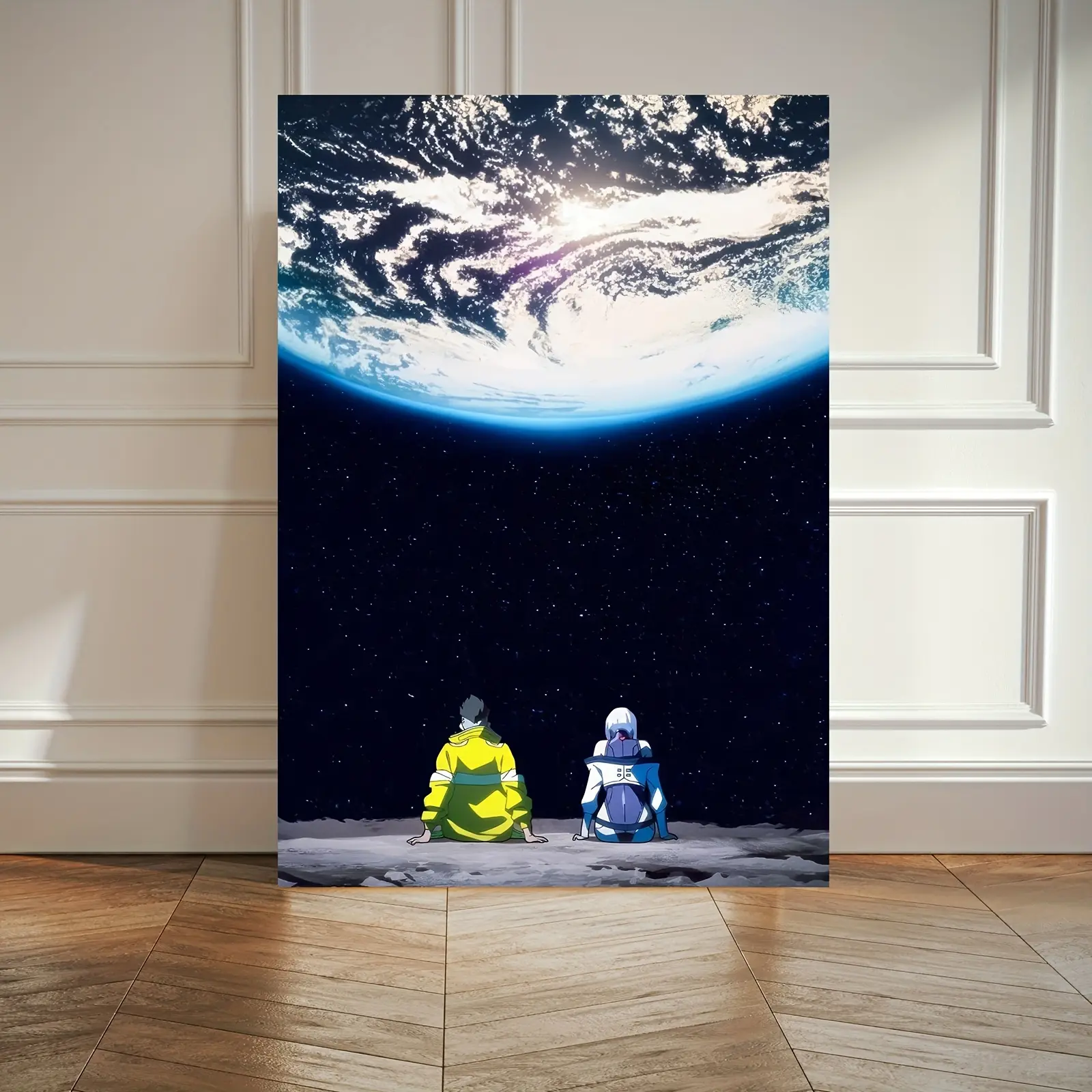 1pc Unframed Anime Cyberpunk Space-Themed EDG Poster - Vibrant Cosmic Astronaut Art Print 30.48x45.72cm, Modern Wall Decor for Bedroom, Living Room, Home Office & Dining Room, Space Room Decor, Futuristic Artwork, Highquality Print, Premium Artwork