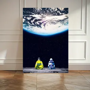 1pc Unframed Anime Cyberpunk Space-Themed EDG Poster - Vibrant Cosmic Astronaut Art Print 30.48x45.72cm, Modern Wall Decor for Bedroom, Living Room, Home Office & Dining Room, Space Room Decor, Futuristic Artwork, Highquality Print, Premium Artwork