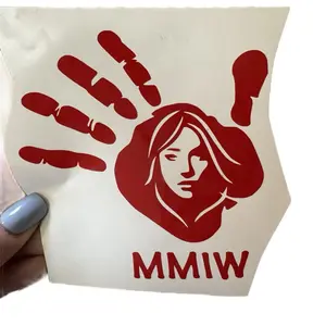 MMIW Indigenous Woman Stolen Red Hand Silhouette Decal/Sticker for Car Truck SUV Home Decor Cell Phone Laptop Accessories