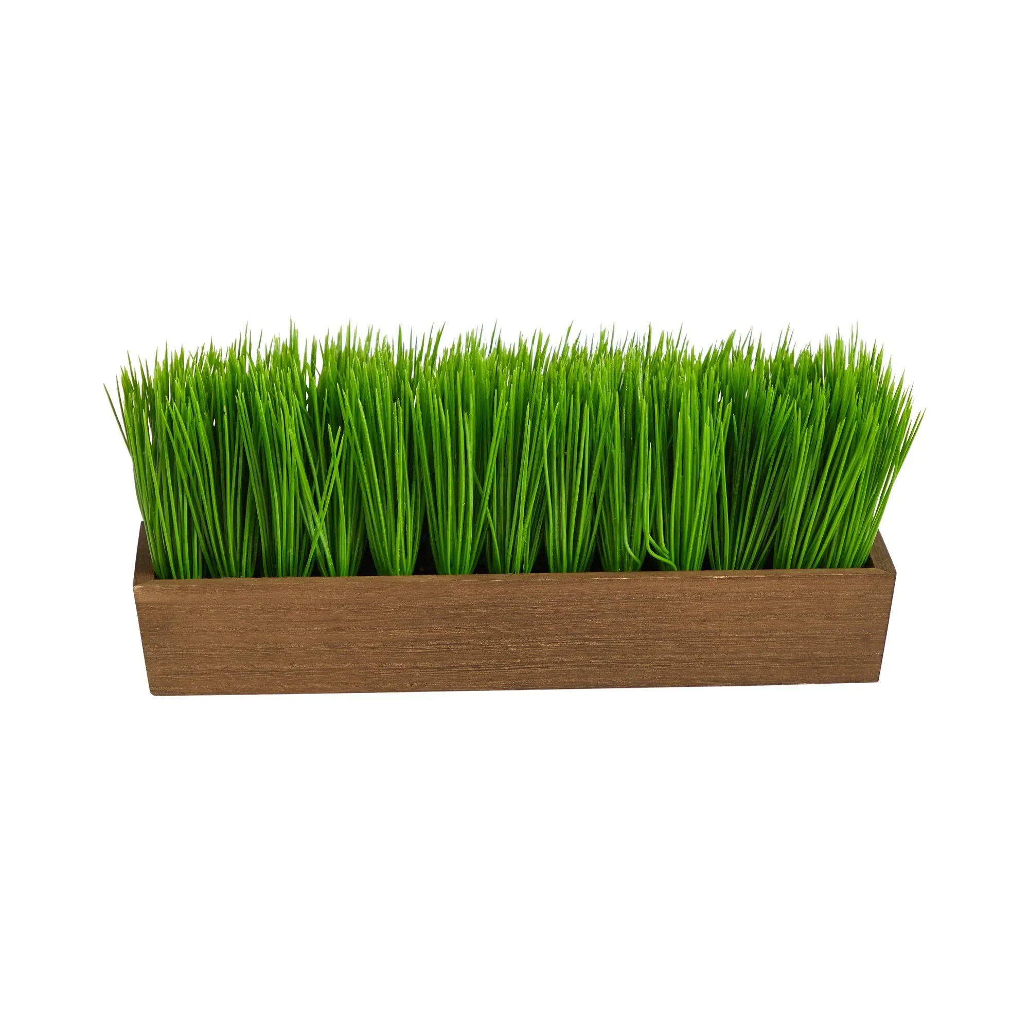12in Synthetic Artificial Faux Greenery Grass Plant - Lifelike Fake Plant in Decorative Planter for Home Decor