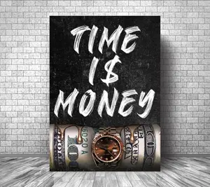 TIME Is MONEY Motivation poster || Time Wall Art Motivation high quality paper || Money Inspirational Print