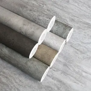 1 Roll 15.74 x 196.85 Inches Self-Adhesive Cement Gray Wallpaper, Decorative Wallpaper, Waterproof Distressed Speckle Pattern, Industrial Vintage Style Accent Wallpaper, for Home Decor, Peel and Stick Easy Clean Removable, Home Renovation Contact