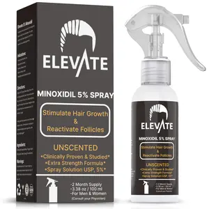Elevate 5% Minoxidil Hair Growth Spray - Extra Strength Professional Treatment Hair Loss & Hair Regrowth Stimulate Follicles for Men & Women Haircare